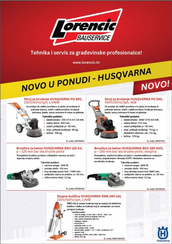 NOVO U PONUDI - HUSQVARNA